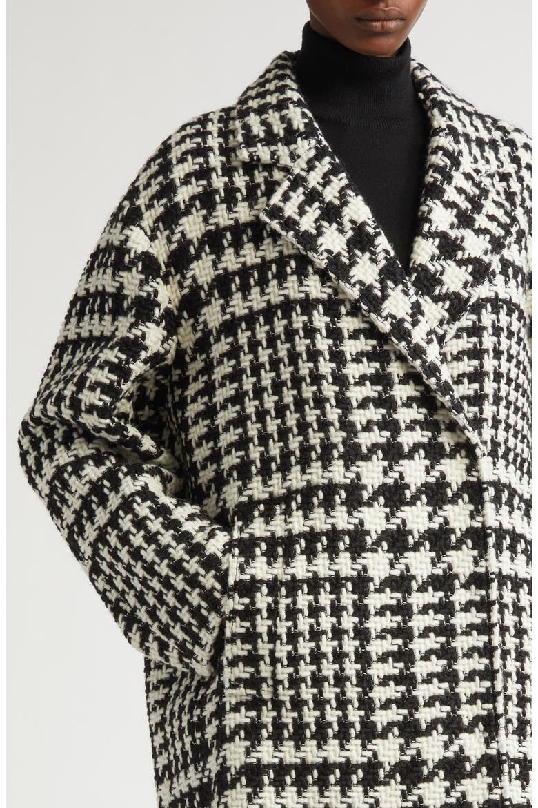 Houndstooth Double Breasted Coat, Alternate, color, S8030 FANTASIA NON STAMPA