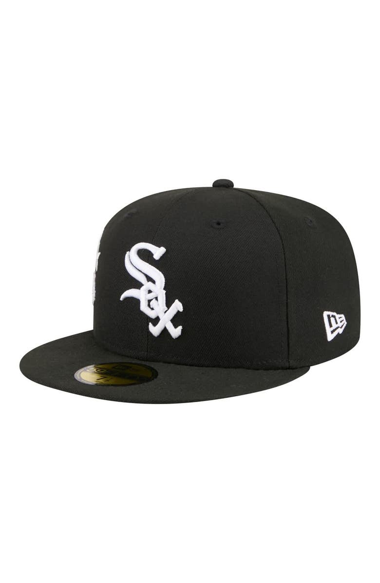 New Era Men's New Era Black Chicago White Sox City Patch 59FIFTY Fitted Hat, Alternate, color, Black