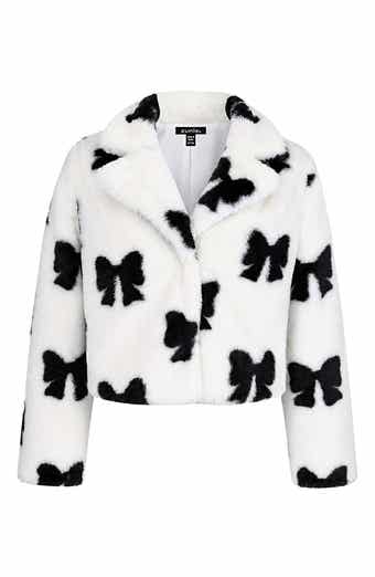 Kids' Bow Faux Fur Jacket