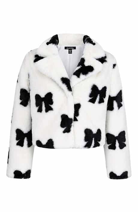 Kids' Bow Faux Fur Jacket