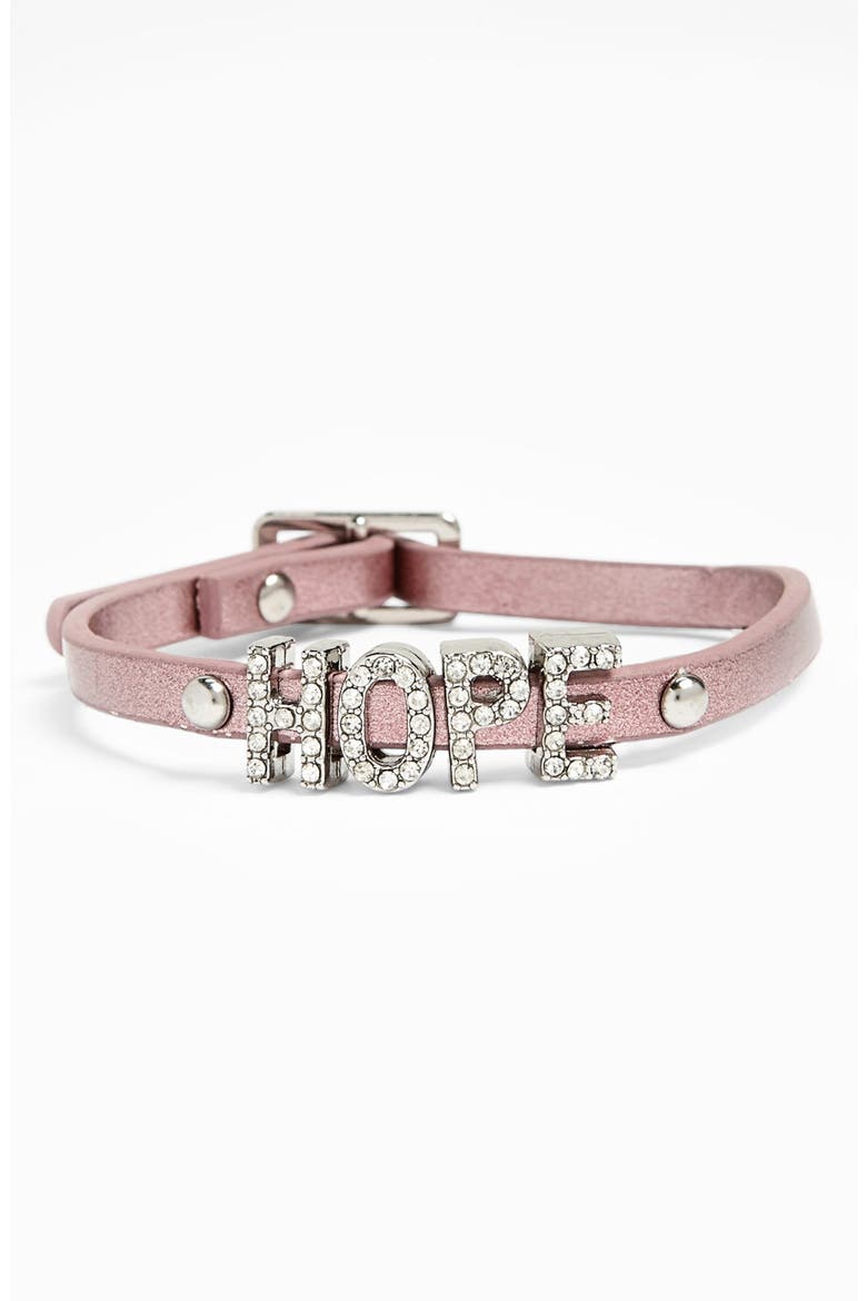 'Sparkly Hope' Bracelet, Main, color, SILVER / CRYSTAL/ LILAC