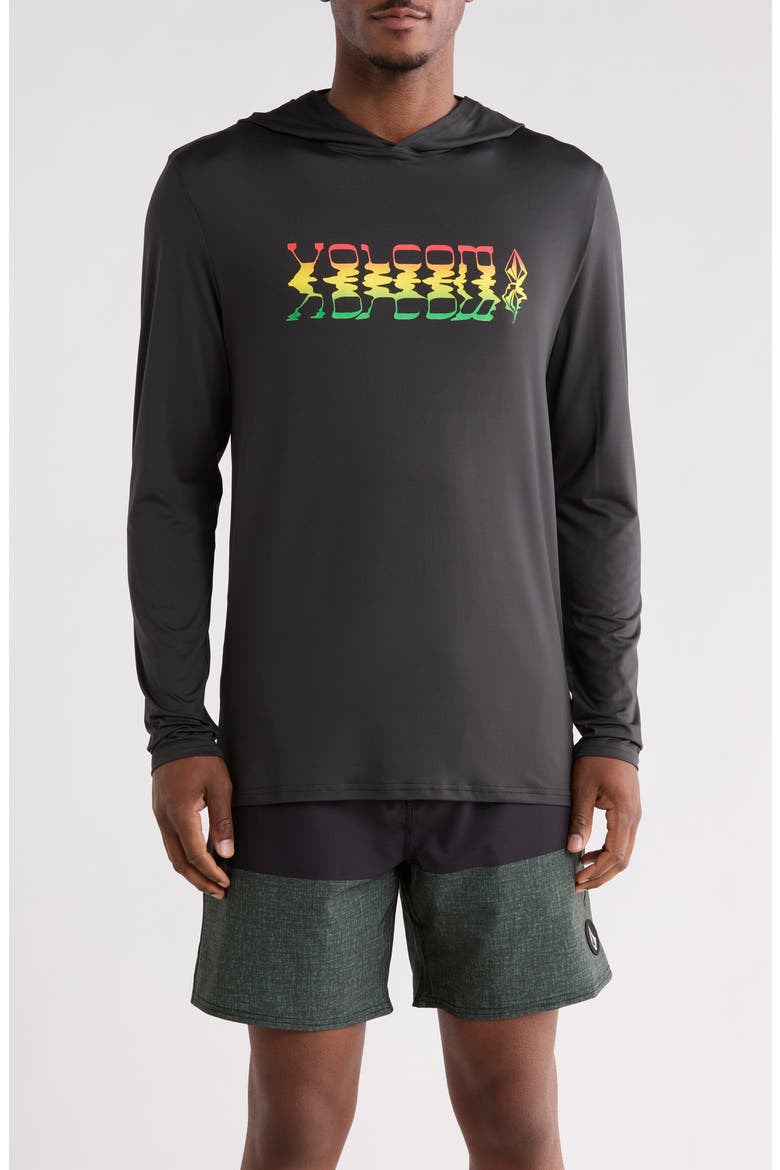 Crawdad Melted Logo Hoodie, Main, color, STEALTH