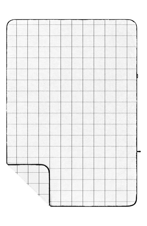 Windowpane Fleece Throw Blanket