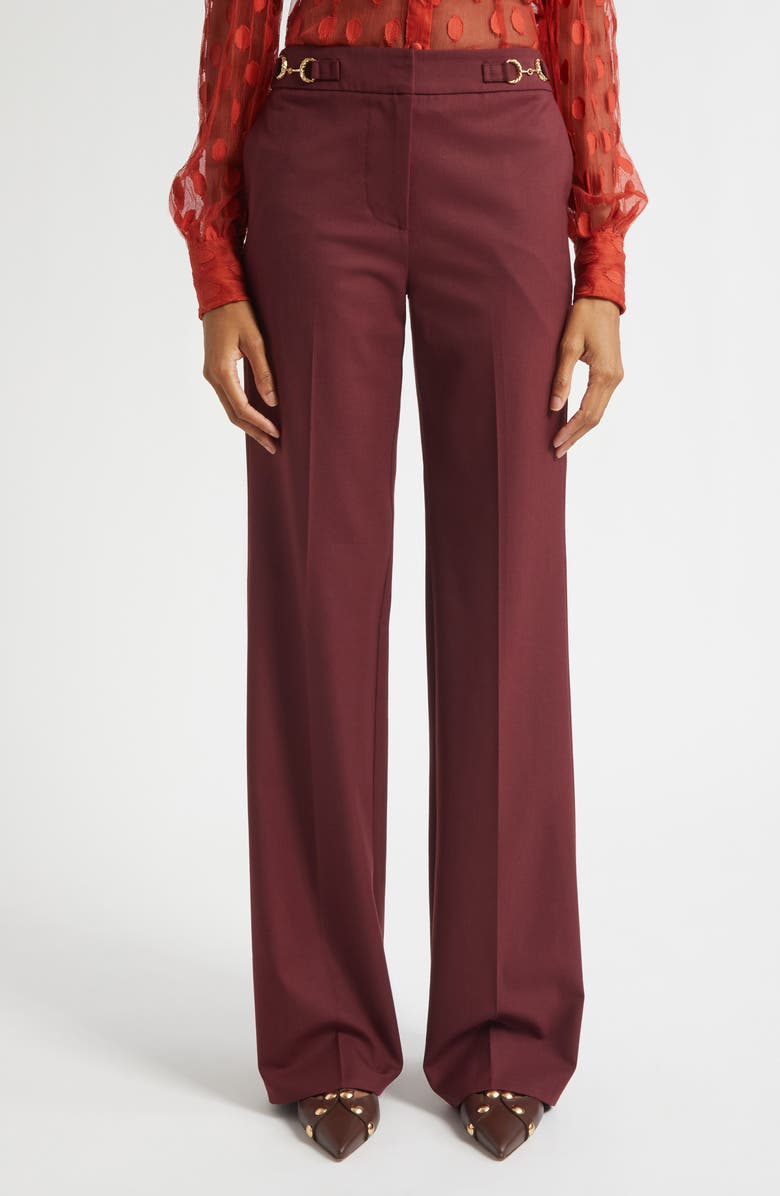 Ulla Johnson Quartier Mid Rise Pants, Main, color, Bordeaux