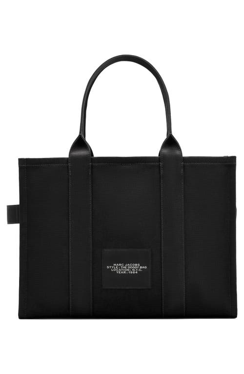 Marc Jacobs The Doggy Cotton Canvas Tote In Black