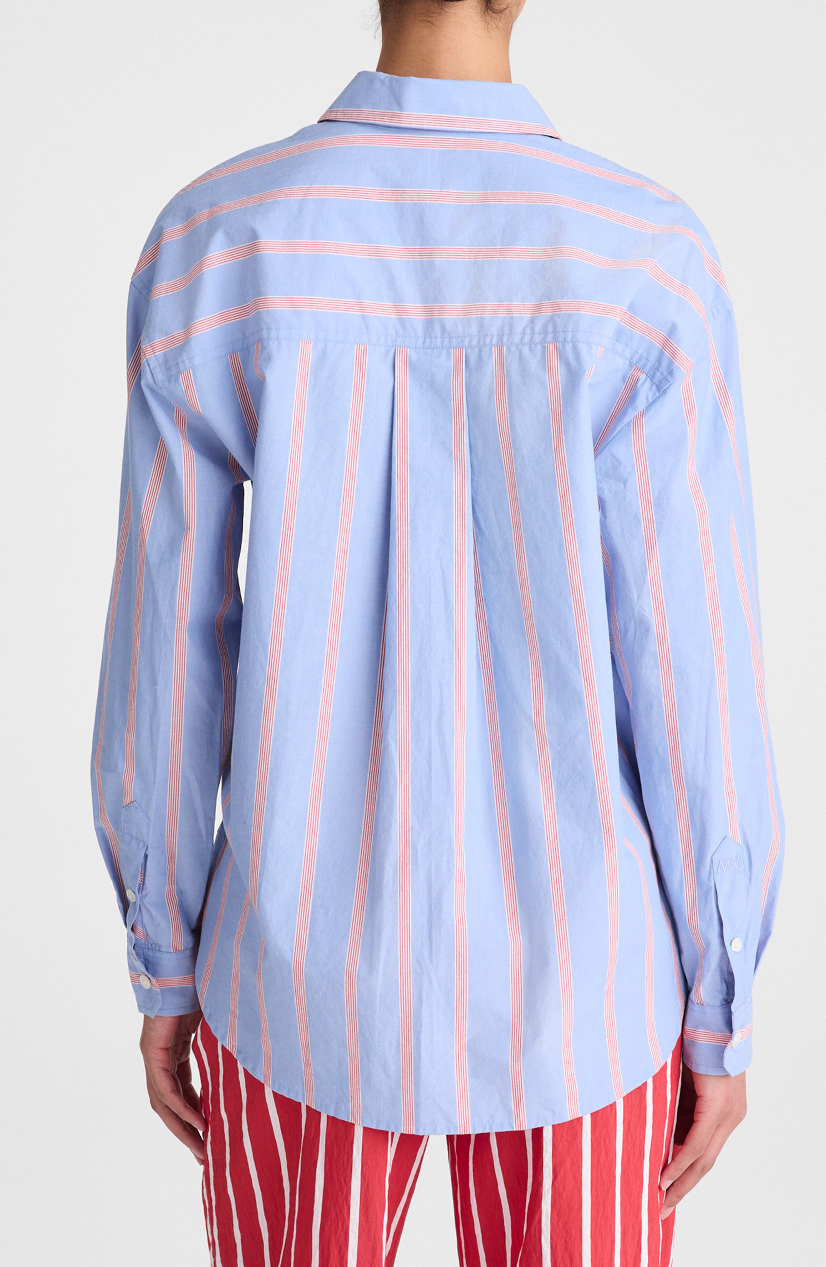 The Easy Stripe Cotton Poplin Button-Up Shirt - image 4