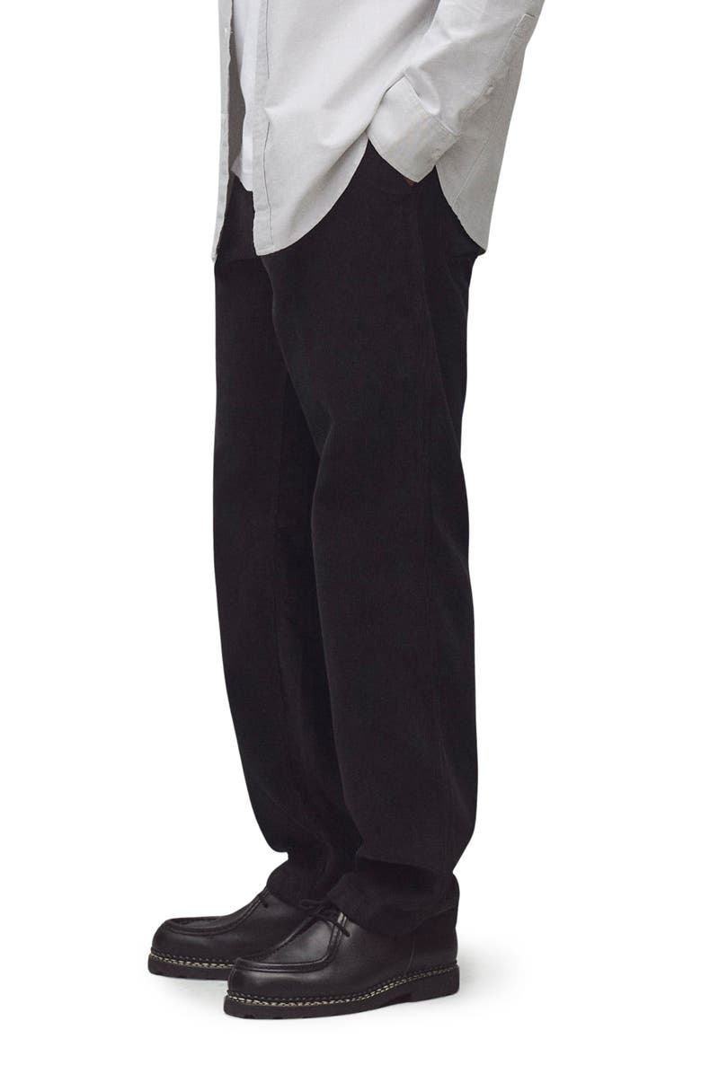 Reigning Champ Grounds Straight Leg Cotton Corduroy Work Pants, Alternate, color, Black