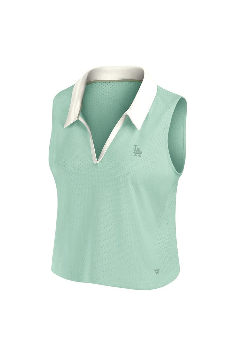 Women's Fanatics Mint Los Angeles Dodgers Studio Wellness V-Neck Tank Top, Alternate, color, Mint