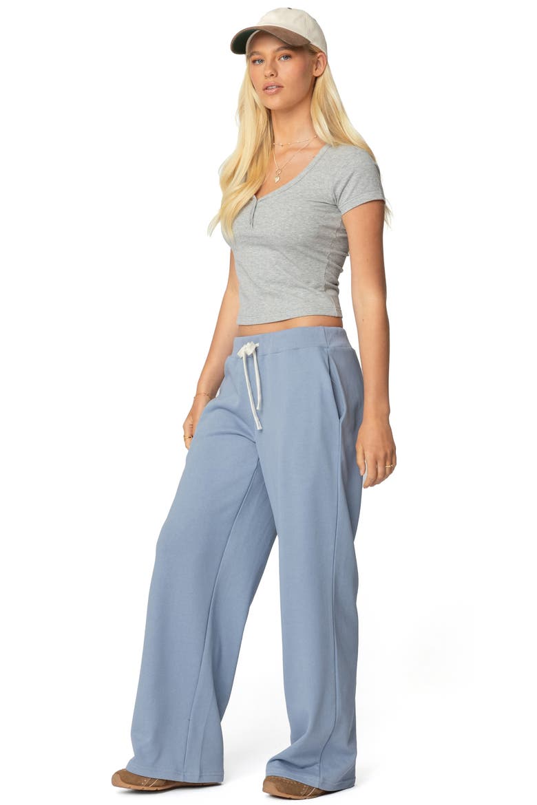 Straight Leg French Terry Sweatpants, Alternate, color, BLUE