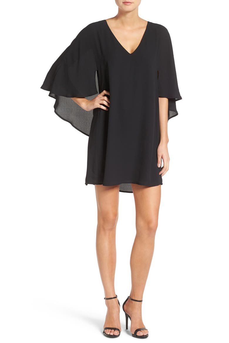 'Suki' Trapeze Dress, Main, color, BLACK