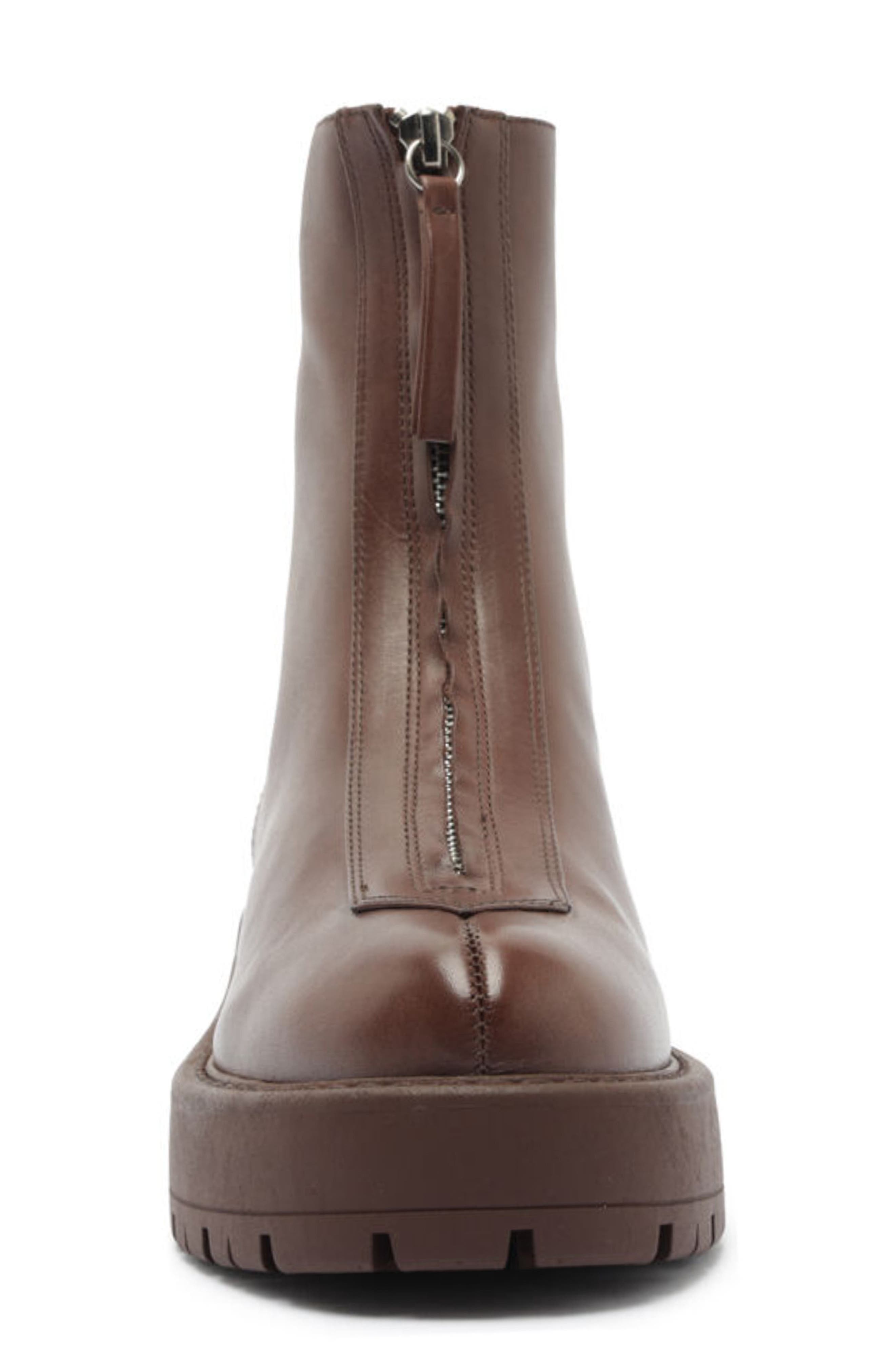 Schutz Farrah Moto Boot, Alternate, color, Root Brown