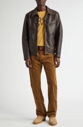 ジャケット・アウター giunon double line leather jacket Double RL Lynton Leather Jacket | Nordstrom