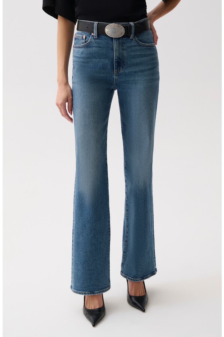 Evie High Waist Petite Bootcut Jeans, Main, color, SOHO