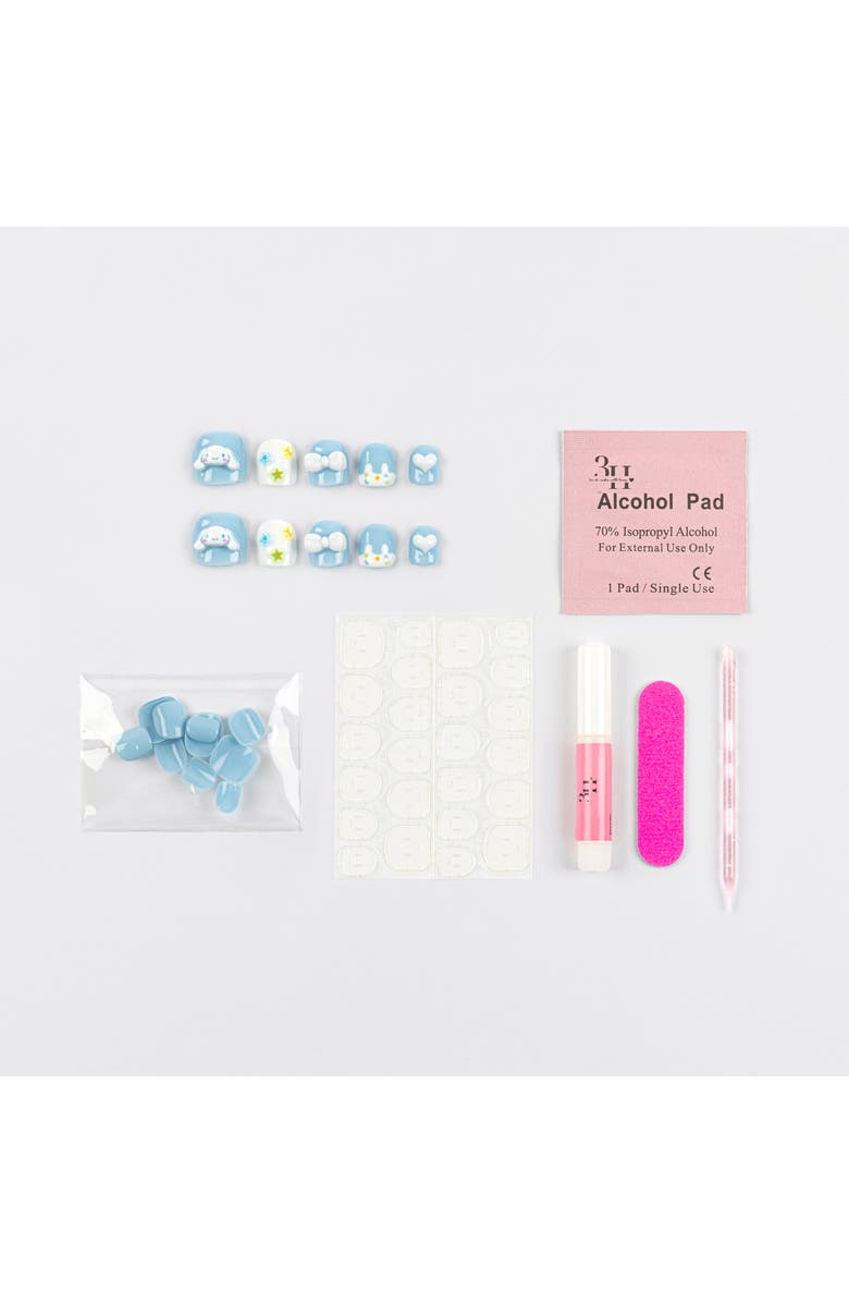 3H Nails Cinnamoroll Kids Luxury Handmade Press-On Nails - 24-Piece Kit, Alternate, color, Baby Blue