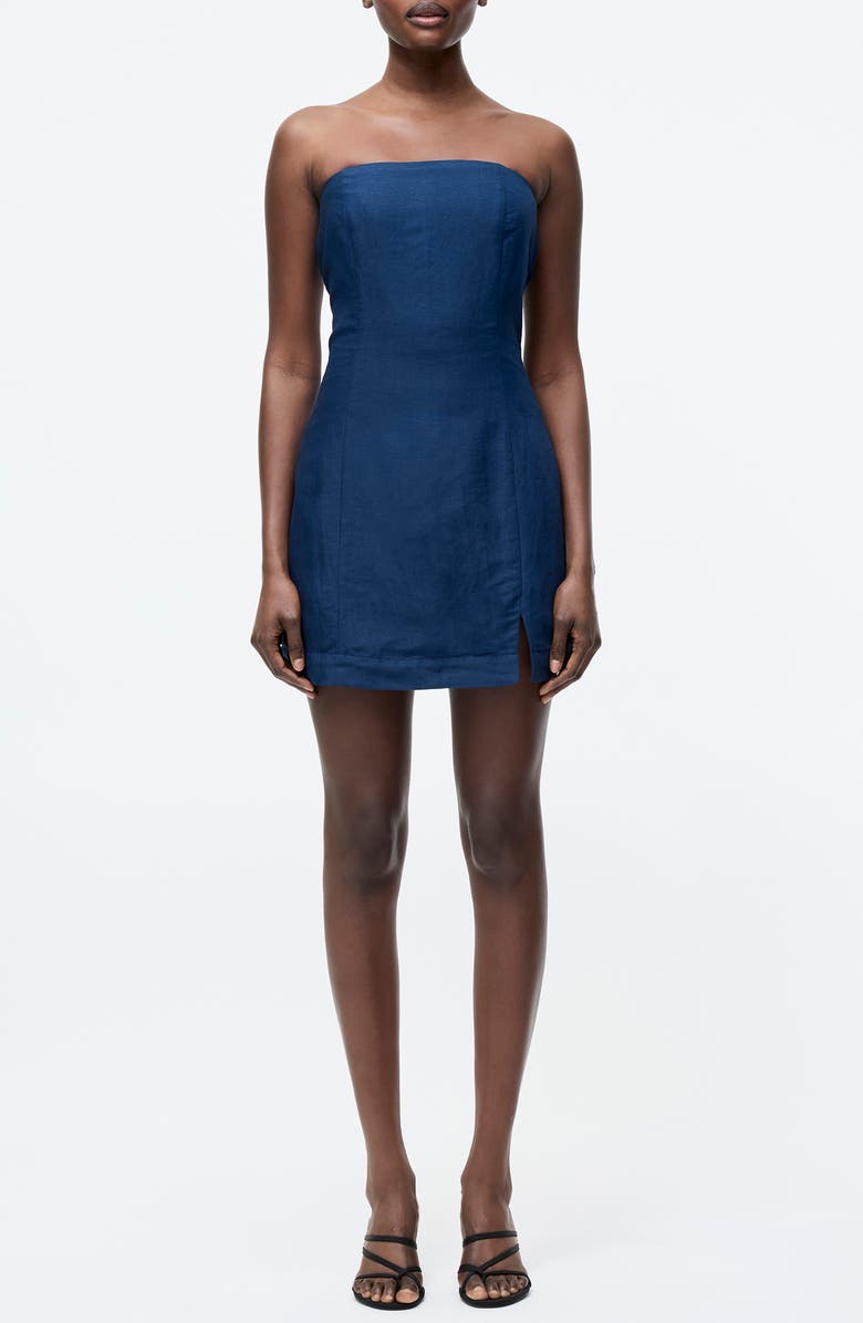 French Connection Birdie Strapless Body-Con Minidress, Main, color, 