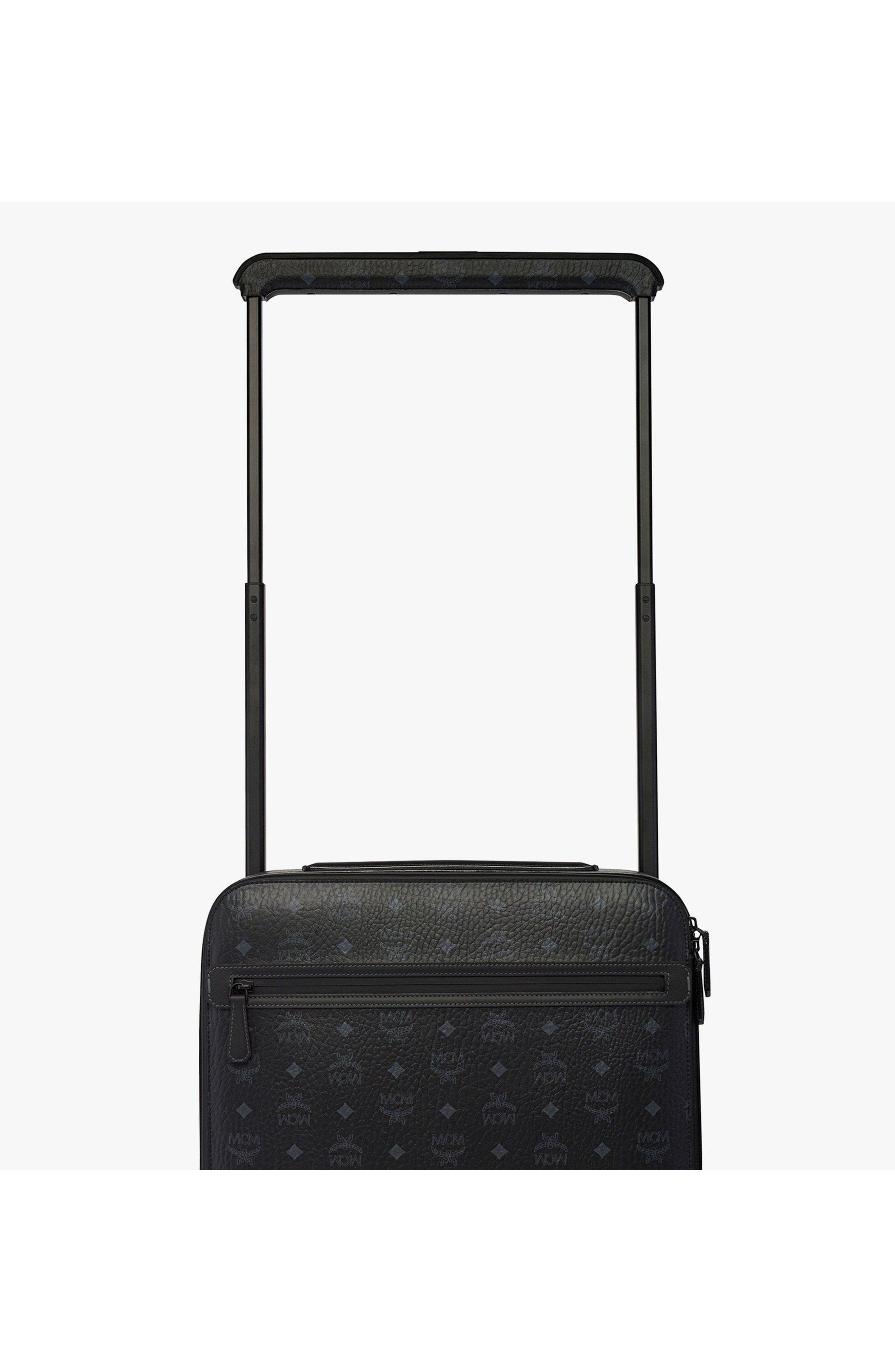 MCM Ottomar Cabin Trolley in Visetos, Alternate, color, Black