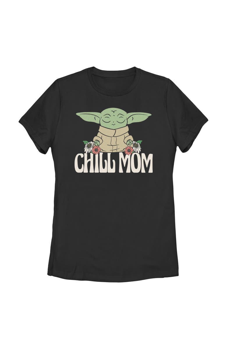 Star Wars Women's Star Wars Grogu Chill Mom  Graphic T-Shirt, Main, color, Black