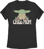 Star Wars Women's Star Wars Grogu Chill Mom Graphic T-Shirt