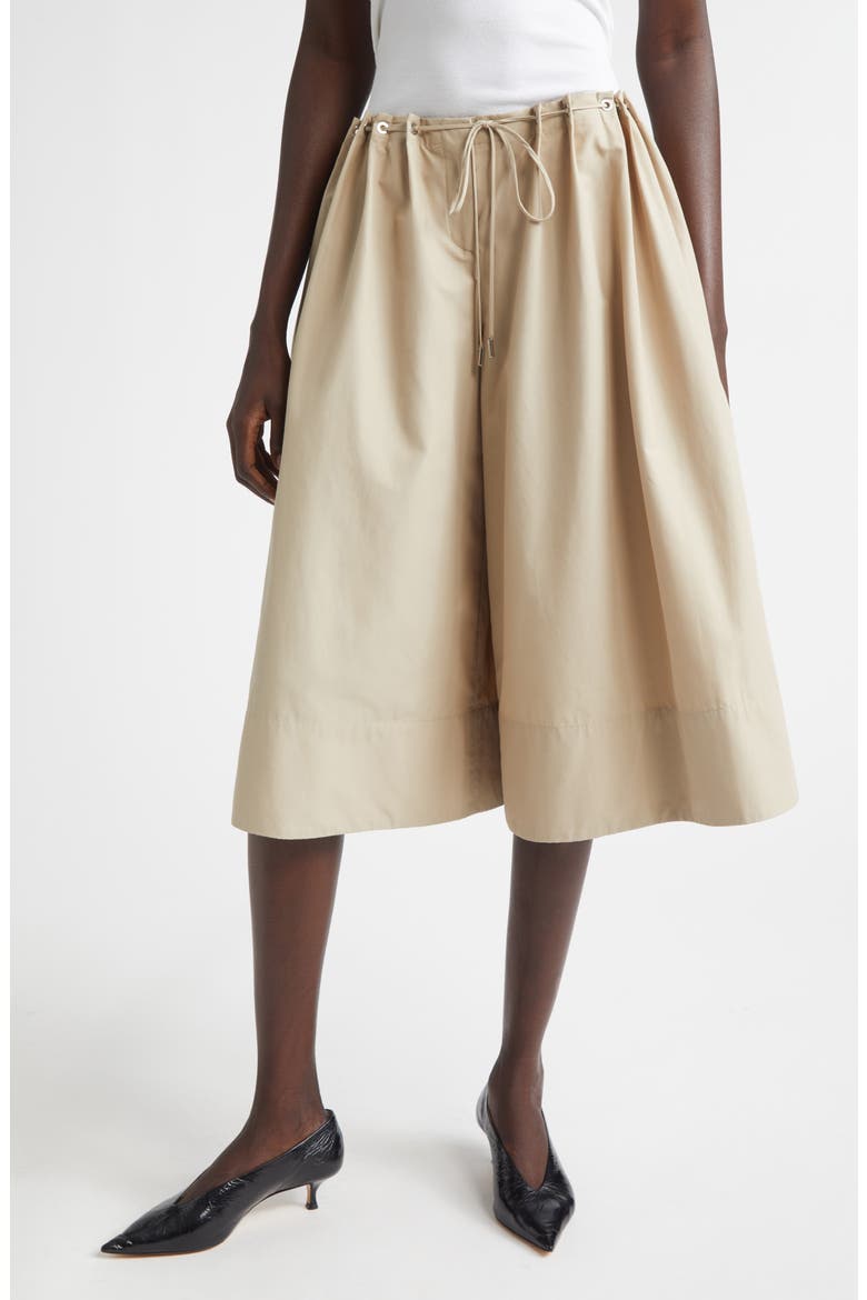 The Sutton Elongated Cotton Blend Shorts, Main, color, DUNE