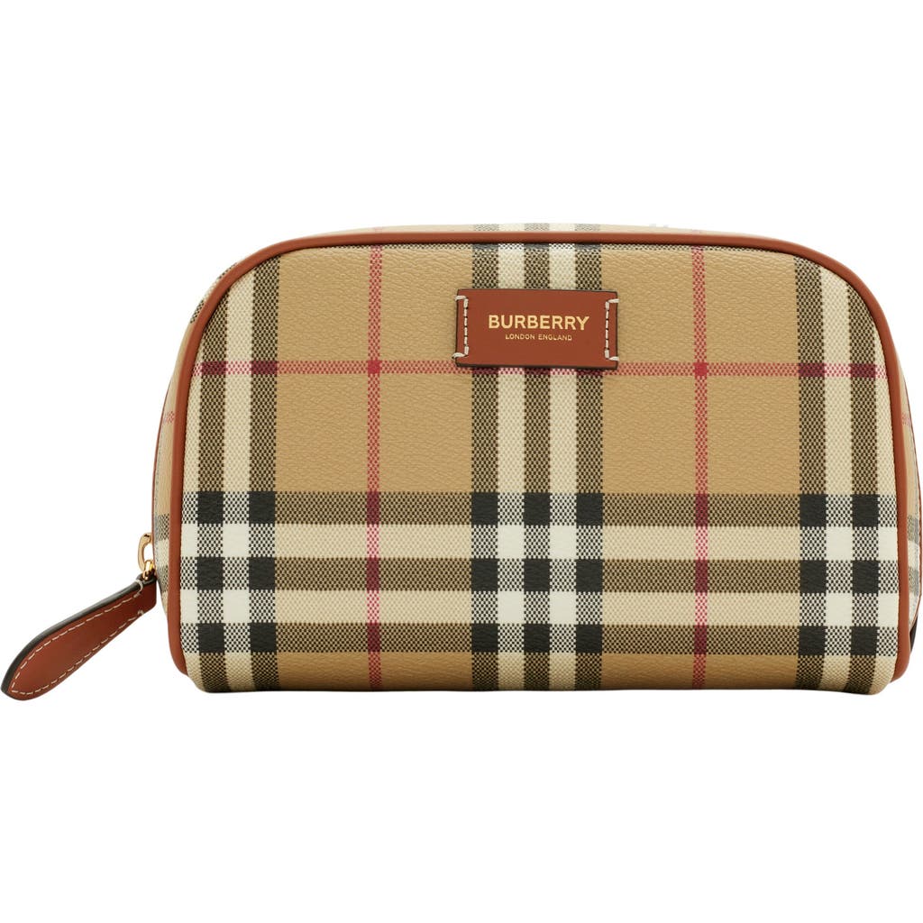 Burberry Small Check Travel Pouch In Multi