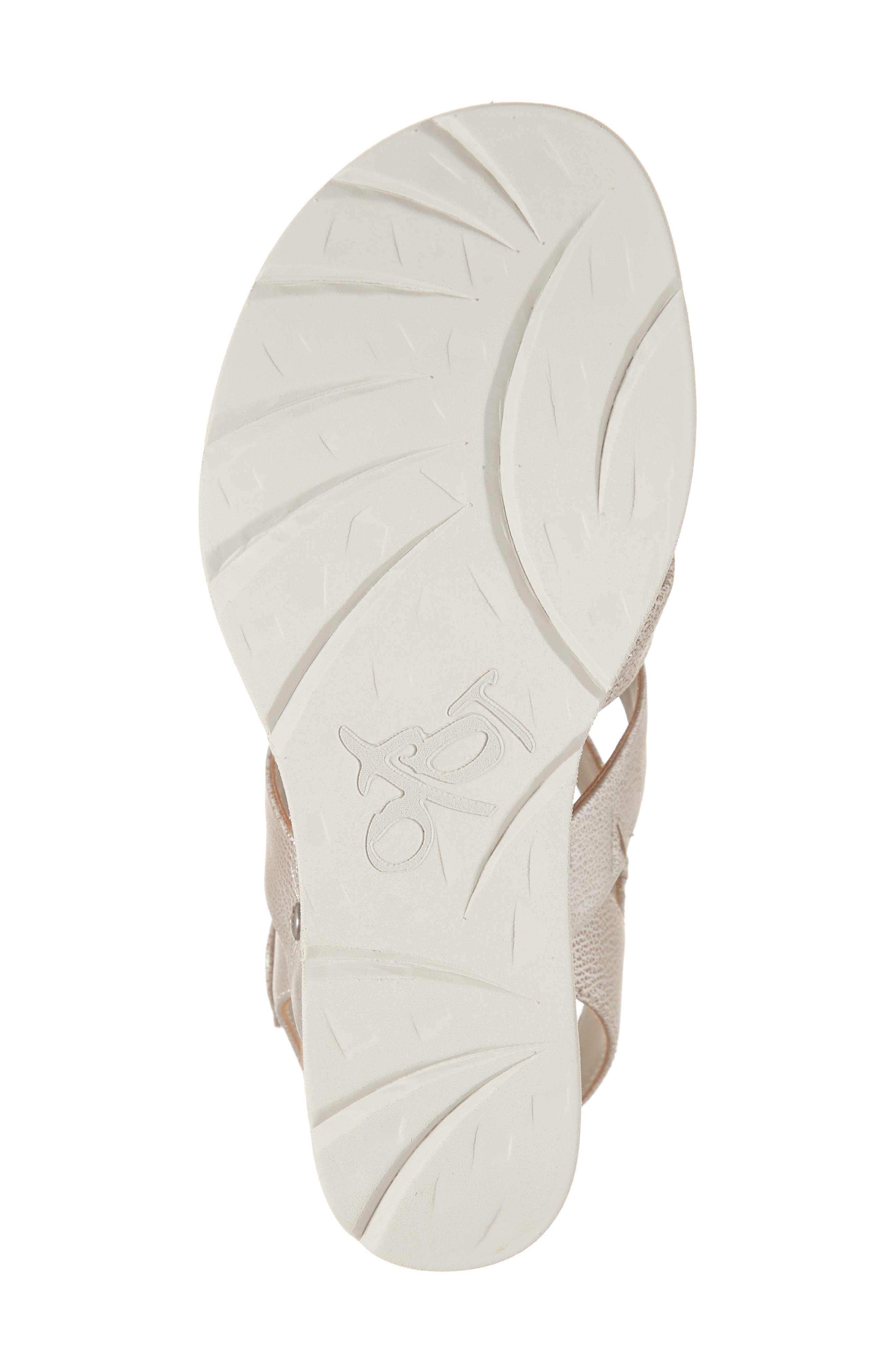 New Moon Wedge Sandal, Alternate, color, SILVER LEATHER