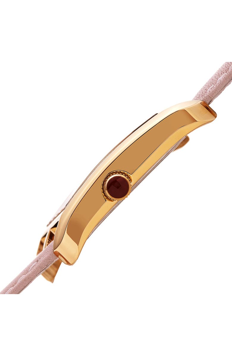 Bruno Magli Women's Sofia 1421 Asymmetrical Case Leather Strap Watch, 24mm, Alternate, color, 