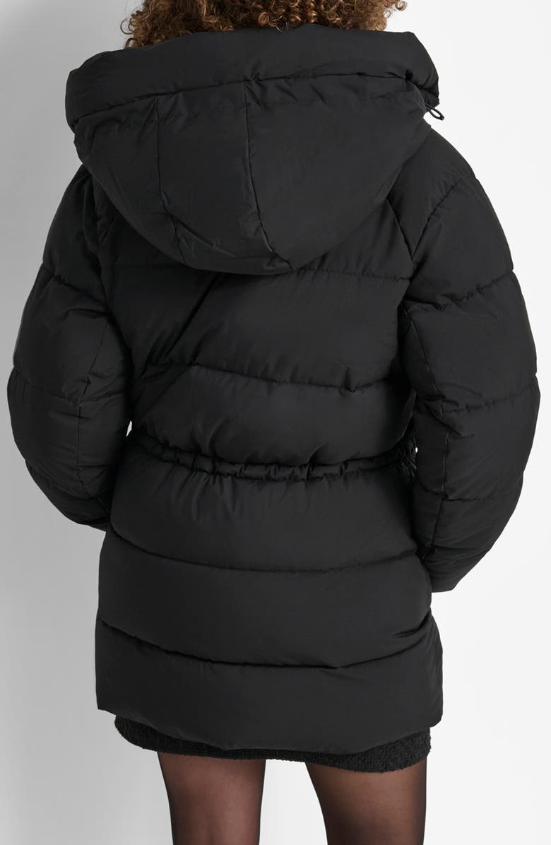 DKNY Stretch Puffer Jacket, Alternate, color, Ebony