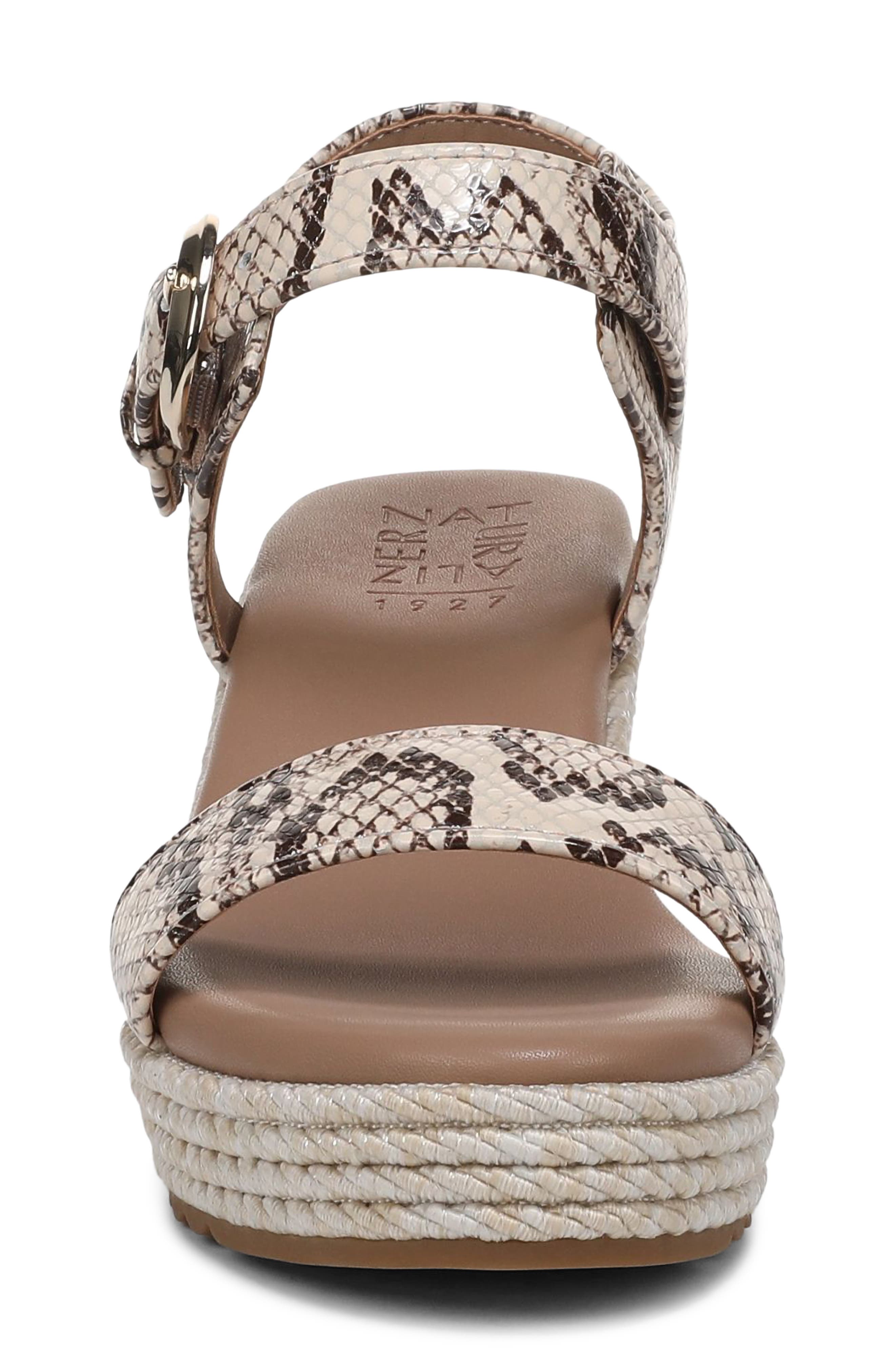 Naturalizer Stella Platform Wedge Sandal, Alternate, color, Beige Multi