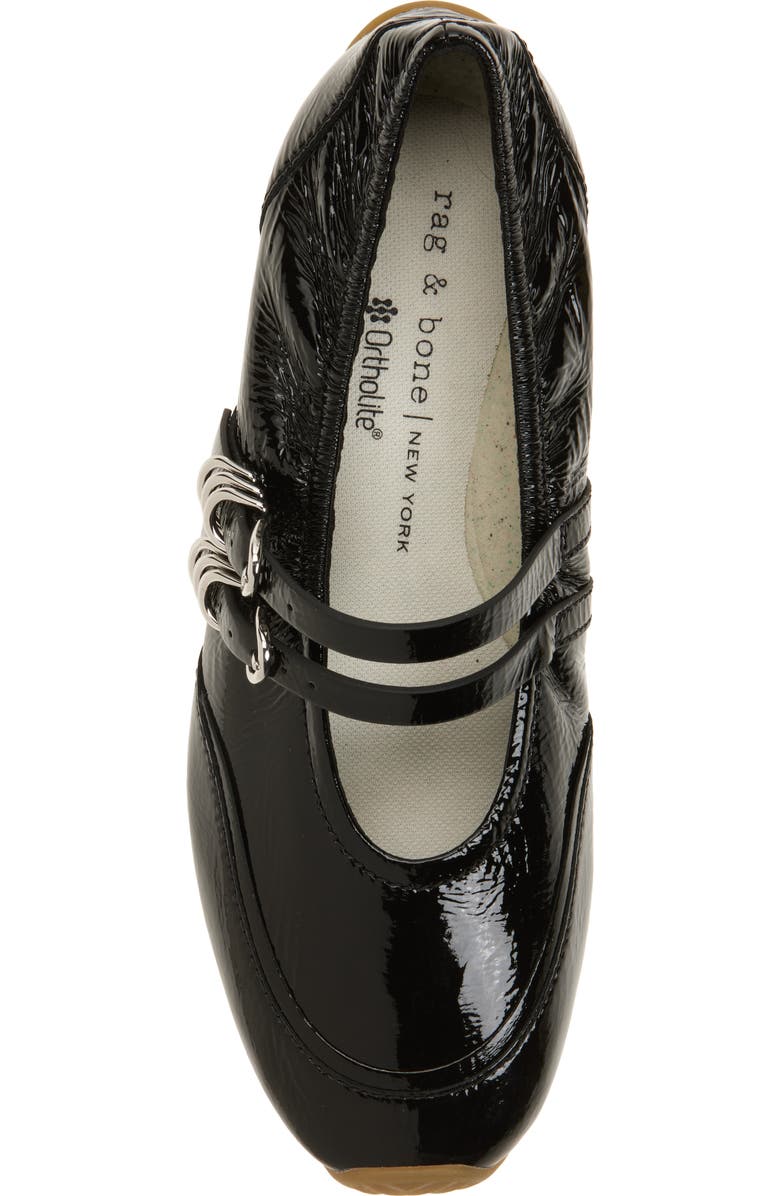 rag & bone Emilee Mary Jane Runner, Alternate, color, Black