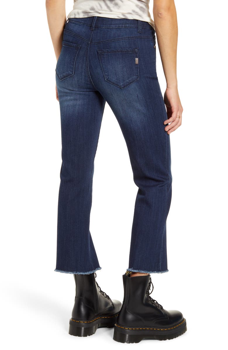 1822 Denim Button Front High Waist Crop Flare Jeans, Alternate, color, 