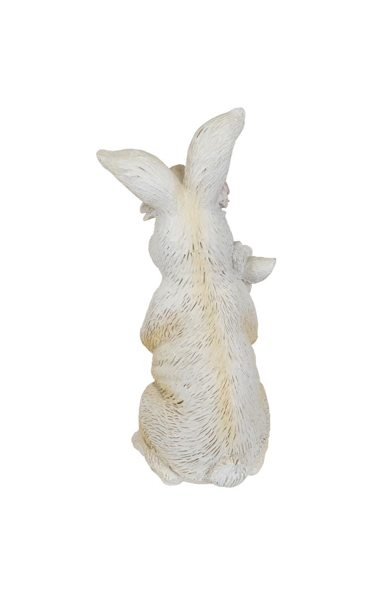 Northlight Mother and Baby Bunny Outdoor Garden Easter Statue - 9.25", Alternate, color, White