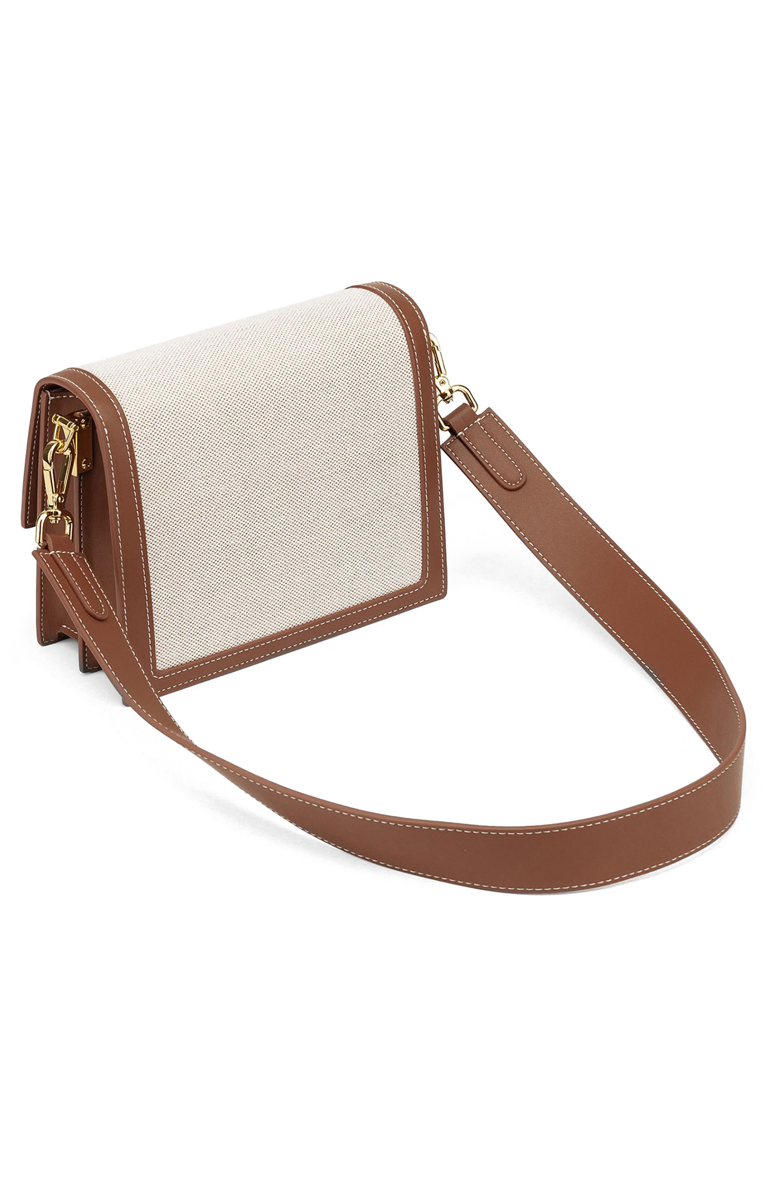 JW PEI Mini Flap Crossbody Bag, Alternate, color, Beige Canvas