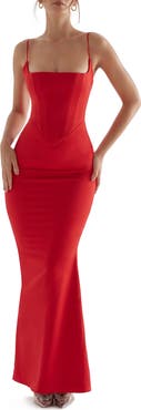 HOUSE OF CB Olivette Corset Maxi Dress