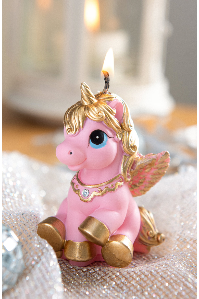 Pink Unicorn Candle, Alternate, color, Pink Unicorn