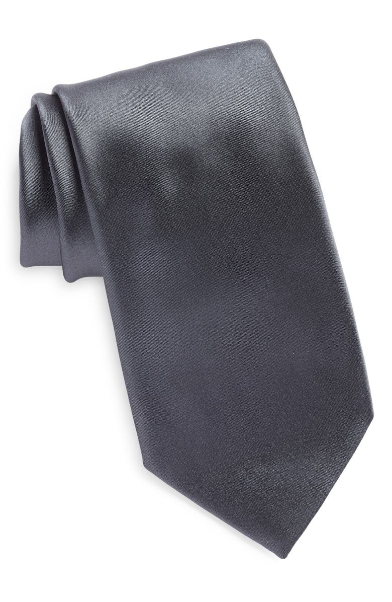 ZEGNA TIES Silk Satin Tie, Main, color, 