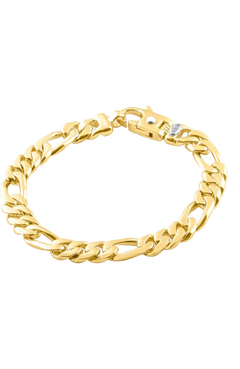 Bliss Diamond Mens Solid 14k Gold 55 grams Designed Link 9.5mm Heavy Masculine Bracelet 9", Main, color, 