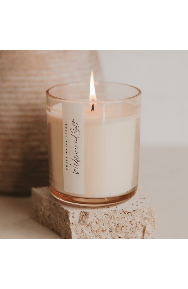 SWEET WATER DECOR 12oz Tinted Glass Jar Candle - Spa Scents, Alternate, color, Wildflowers & Salt