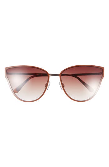 Vince Camuto Metal Cat Eye Sunglasses In Brown