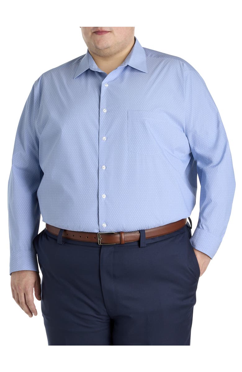 Synrgy by DXL Big & Tall Performance Dress Shirt, Alternate, color, Blue