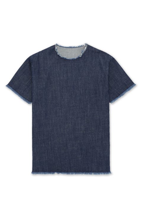 Fringed Oversize T-Shirt Dress