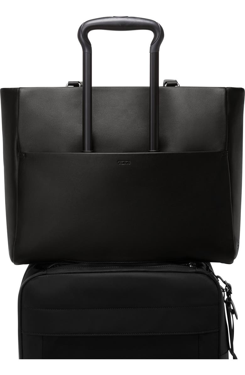 TUMI Large Vail Leather Tote, Alternate, color, Black/ Gunmetal