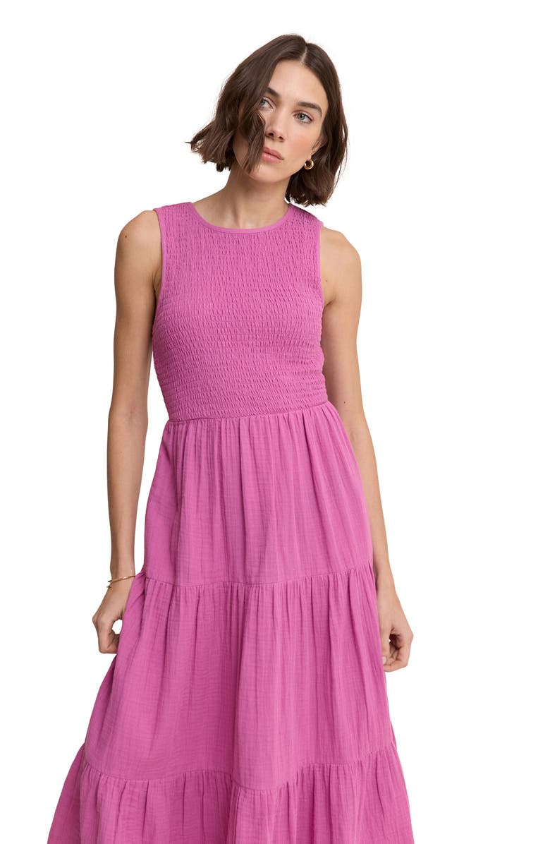 Nobody's Child Charlie Cotton Gauze Maxi Dress, Alternate, color, Purple