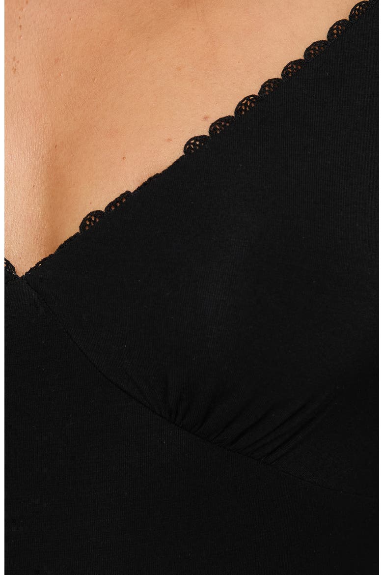 Loveydove Long Sleeve Bodysuit, Alternate, color, BLACK