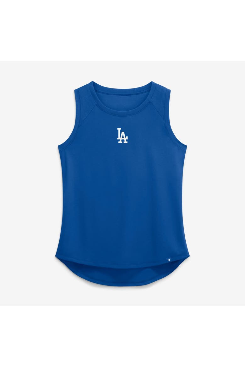 Women's Fanatics  Royal Los Angeles Dodgers Draped Mesh Back Performance Tank Top, Alternate, color, Royal