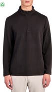 CONSTRUCT Regular Fit Solid Waffle Knit Recycled Performance Quarter Zip