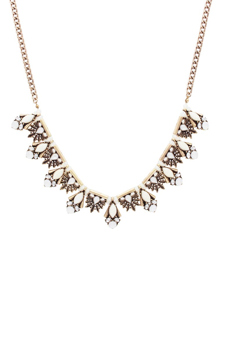 OLIVIA WELLES Eileen Stone Necklace, Main, color, Gold / Cream