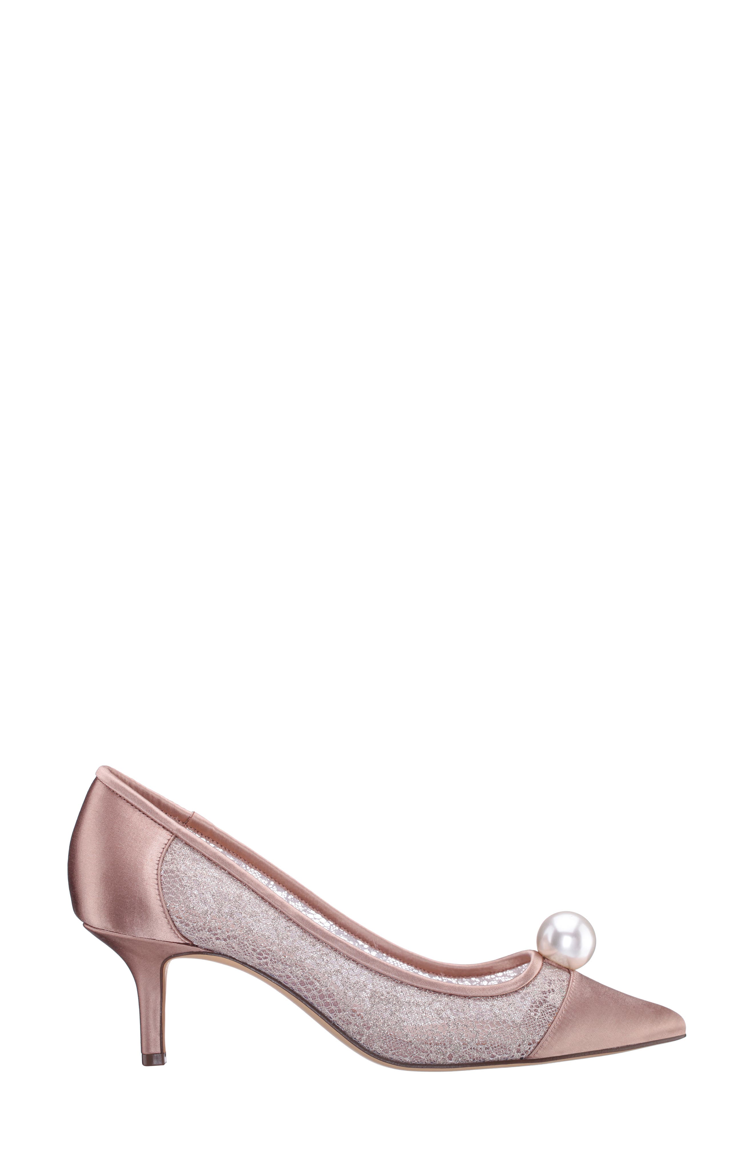 Nina Bence Pointed Cap Toe Pump, Alternate, color, Honey