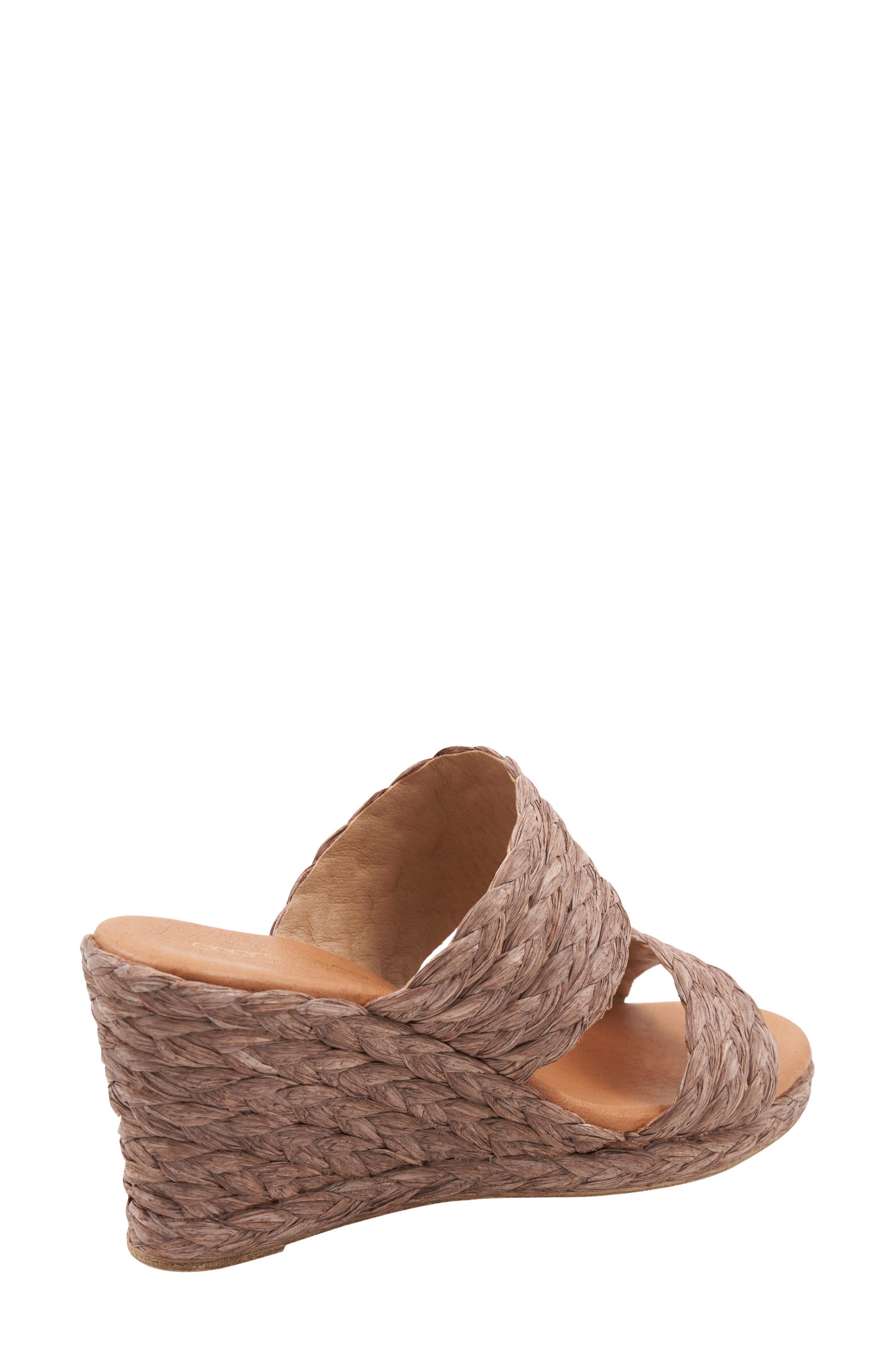 André Assous Nolita Raffia Wedge Slide Sandal, Alternate, color, 