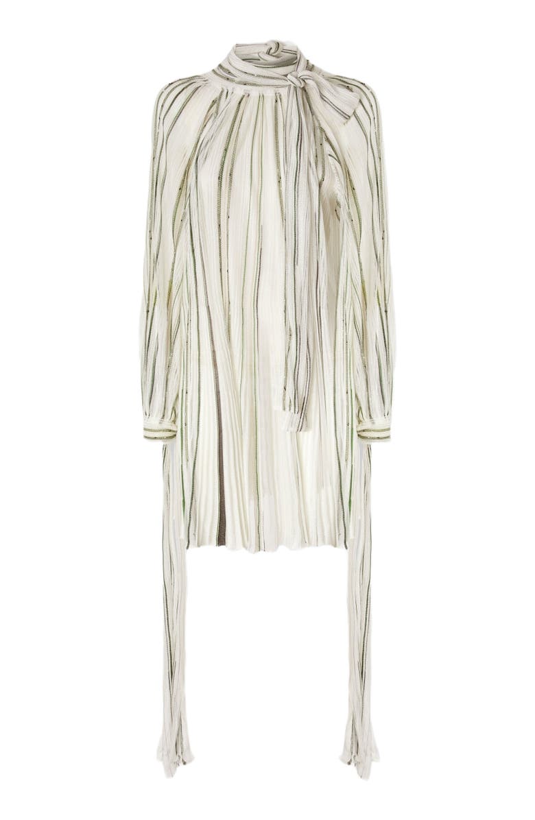 Missoni Mini Dress With Striped Sash And Lamé Threads, Alternate, color, White