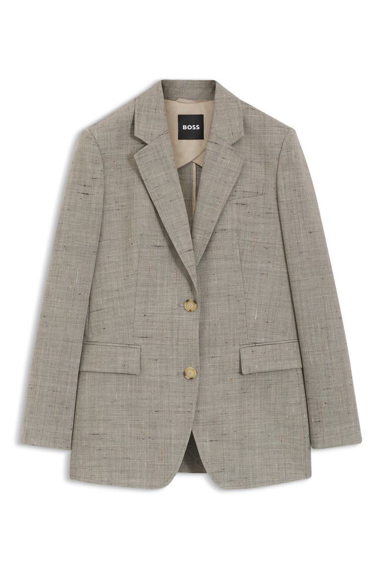 Jemma One-Button Blazer, Alternate, color, PUMICE WOOL TEXTURE